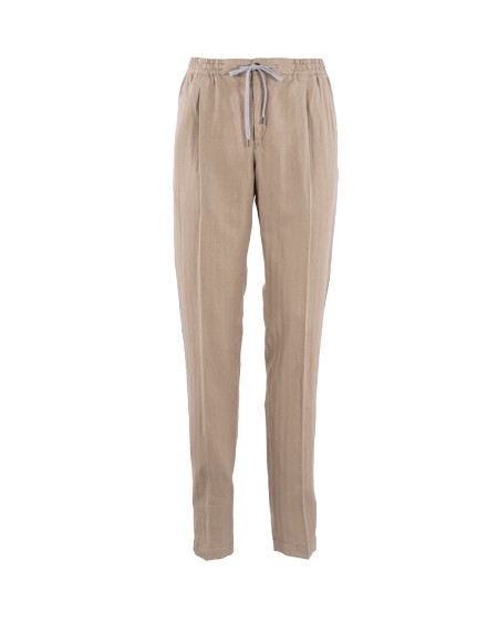 Shop PT01  Pantalone: PT01 pantaloni in misto cotone e lino.
Loose fit.
Vita elasticizzata con coulisse.
Due tasche anteriori a filetto e due posteriori con cerniera.
Composizione: 59% Lyocell, 23% Lino, 18% Cotone.
Made in Tunisia.. COTTCNZA0CL1-Y041